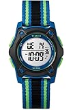 Timex Kids TW7C26000 Time Machines Digital 35mm Blue/Black/Green Double-Layered Nylon Strap Watch