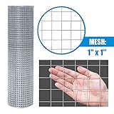 Fencer Wire 48-Inch x 100 ft. Hardware Cloth, 16 Gauge Hot Dipped Galvanized Wire Mesh Roll, 1-Inch Grid Chicken Wire Fence, Welded Wire Fencing, Concrete Wire Mesh