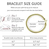 HX SHARE Twisted Cable Bracelet Stylish Fine Stainless Steel Cable Cuff Bracelet with Hook Clasp Bracelets Jewelry for Women (18K Gold （7.6"）)