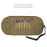 Bdellium Tools Professional Makeup Brush Studio Series - Eyes 12pc. Brush Set with Roll-Up Pouch