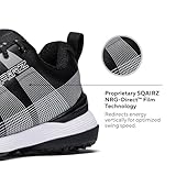 SQAIRZ Velo Men's Athletic Golf Shoes, New Golf Shoes, Designed for Balance & Performance, Replaceable Spikes, Waterproof, Golf Shoes Men with Spikes, Mens Golf Shoes, Golf Footwear, BLK/WHT, 10