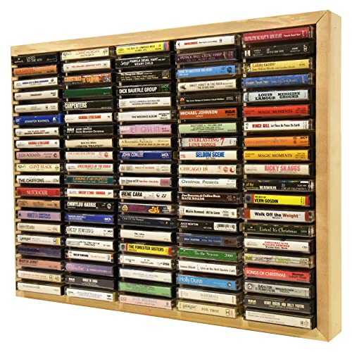 Kingdom LW100 5 x 20 Unfinished Wood Cassette Rack, 100 Capacity