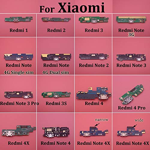 Davitu Electrical Equipments Supplies - For redmi 1 2 3 4 note 4g 3s 2 3 4 Pro 4X Micro USB Charging Port Dock Connector Flex Cable With Microphone Board - (Color: For Redmi Note 3G)