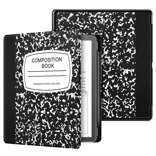 Fintie Slim Case for Kindle Scribe - [Built-in Pen Holder] Lightweight PU Leather Folio Cover with Auto Sleep Wake for 10.2" Kindle Scribe (2024/2022 Release), Composition Book