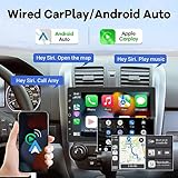 10.1 inch Single Din Car Stereo with CarPlay and Android Auto, Detachable Touch Screen Radio with Mirror Link/1080P/EQ Audio/SWC/Bluetooth +Backup Camera+MIC