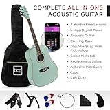 Best Choice Products 41in Full Size Beginner All Wood Acoustic Guitar Starter Set w/Gig Bag, Strap, Capo, Strings, Picks - SoCal Green