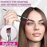 Eyebrow Brush Duo by Keshima - Premium Quality Angled Eye Brow Brush and Eyebrow Spoolie