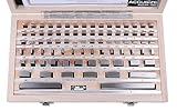 Accusize Industrial Tools Precision 81-Piece Steel Gauge Block Set, Grade B Accuracy, Corrosion-Resistant, P900-S581