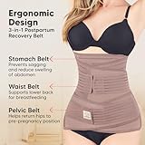 KeaBabies 3 in 1 Postpartum Belly Support Recovery Wrap and Maternity Belly Band for Pregnancy - Postpartum Belly Band - Soft & Breathable Pregnancy Belly Support Belt