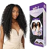 Sensationnel What lace 13x6 Wigs - aleena lacefrontal hand tied glueless synthetic with natural density preplucked hairline (1 JETBLACK)