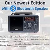 Eton Elite Field Radio with AM/FM, Shortwave, RDS, Bluetooth, Digital Tuning, Treble/Bass Control, 50 Memory Stations, External Antenna, Rich LCD Display, Retro Tabletop Design