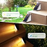 JOFIOS Solar Step Lights for Outside,12pack Solar Stair Lights Outdoor Waterproof IP67,Outdoor Deck Step Lights,Solar Outdoor Lights for Staircase,Patio,Front Step(Warm Brown)