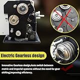 Yokoma Metal Lathe Benchtop Mini Metal Lathe Machine Horizontal Precision Lathe Electronic Gearless Auto Change of Metric and Inch Thread Bench Lathe 1100W Brushless Motor 110V