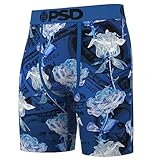 PSD Underwear Mens Boxer Briefs - The Blues 3-Pack, 7 Inch Inseam, Moisture-Wicking, 4-Way Stretch, Boxer Briefs for Men Pack