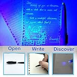 SCStyle Invisible Ink Pen 28Pcs with UV Light Magic Marker for Secret Messages, Writing Information for Birthdays, Easter, Halloween, Christmas Gifts for Students