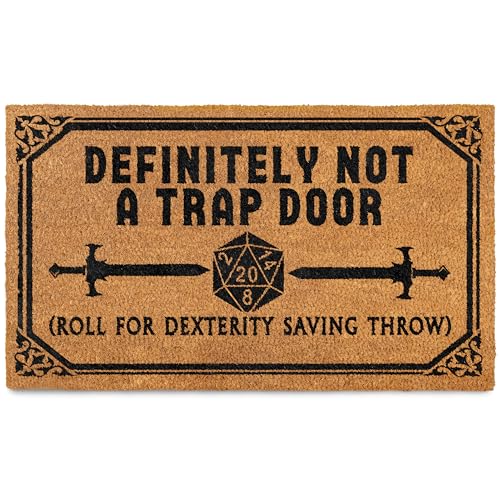 Not a Trap Door Doormat Outdoor 30x17 Inch, Definitely Not a Trap Door Mat, Definitely Not a Trap Door Outdoor Doormat, Definitely Not a Trap Door Rug, Dnd Decor, Funny Nerd Gift, Funny Geek Decor