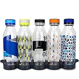 Reduce WaterWeek Reusable Water Bottle Set, 20oz – Plastic Reusable Water Bottle Set of 5, Plus Fridge Tray – BPA-Free, Leak Proof Twist Off Cap – Trek