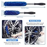 12Pcs Wheel Brush Kit for Cleaning Wheel and Tire, Wheel and Rim Brush, Car Detailing Brushes, Tire Brush, Bendable & Durable Car Wheel Rim Cleaner Brush Set,Car Detailing Cleaning Brush Supplies Kit