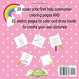 My First Holy Communion Coloring Book And Sketchpad: Kids Coloring And Drawing Book (Girls Edition)