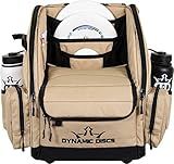 Dynamic Discs Commander Backpack Disc Golf Bag | 20 Disc Capacity | Two Deep Storage Pockets | Two Water Bottle Holders | Frisbee Disc Golf Backpack Bag (Sandstone)