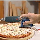 Genuine Fred PIZZA BOSS 3000, Circular Saw Stainless Steel Pizza Wheel, Great Gift for Guys and Pizza Lovers, Easy to Clean with Removable Shield - White Elephant Gift - Fun Kitchen Gadget