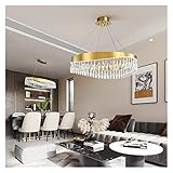 XFNVXC Chandeliers Post-Modern Water Drop Crystal Chandelier Simple Dining Room Living Room Bedroom Study net red Titanium Gold Stainless Steel Lig Luxury lamp,Vintage chandel