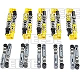 TEESE 20pcs Shock-Absorber Compatible with Technic-Parts, 6L/9.5L MOC Car-Truck-Wheel Replacement-Parts (Random Color)