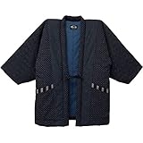 Hail pattern Hanten (Cotton jacket made in Japan Kimono-style) *Import*Japanese clothes size Men's (XL Size)