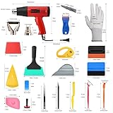 NEWISHTOOL Vinyl Wrap Tool Kit with Heat Gun, Car Wrap Kit, Felt Squeegee, Tucking Squeegee, Gloves, Magnets Holder, Window Tint Tools for Car Film Installation