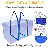 TICONN 6 Pack Extra Large Moving Bags with Zippers & Carrying Handles, Heavy-Duty Storage Tote Moving Boxes for Space Saving