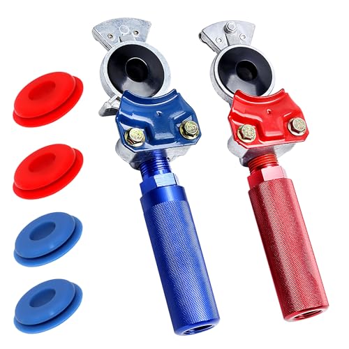 Termux Glad Hands Set w/Service Emergency Glad Hand, Anodized Aluminum Extension Handles Grips and Seals for Semi Truck Trailer Tractor RVs,Air Brake Coupling Handshake, Gladhand Connectors