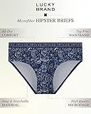 Lucky Brand Women's Underwear - 10 Pack Microfiber Hipster Briefs (S-XL), Size Medium, Blue Iris/Gardenia/Silver Sconce/Blue/Multi