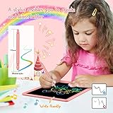 BUKEBU LCD Writing Tablet Doodle Board,10.5 inch Colorful Drawing Pad,Electronic Drawing Tablet, Drawing Pads,Travel Gifts for Kids Ages 3 4 5 6 7 8 Year Old Girls Boys (Pink)