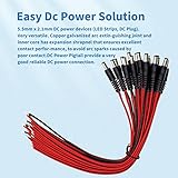 CENTROPOWER 20-Pack 12V 5A DC Power Pigtail Cord Male Connectors, 5.5mm x 2.1mm, Barrel Jack Adapter for CCTV Security Camera, DC Plug Cord