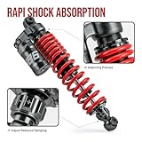 RKV86 Adjustable 368mm Front Air Shock Absorbers Aluminum CNC Fit for Yamaha Banshee 350 YFZ350 1991-2006 Replace 3GG-23350-10-P0/P1 3GG-23350-20-35/36 3GG-23350-20-6W ATV （Red）