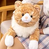 Fawowe Cat Weighted Stuffed Animals, 3.9 lbs 21.6 inch Weighted Cat Plush Toy Realistic Cat Weighted Plush Animals Pillow Gifts for Adults and Kids