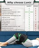 Lunix LX4 Knee Massager with Heat and Compression, Rechargeable Thigh, Calf, and Knee Wrap with Cold or Heat Therapy, Leg Brace and Heating Pad, Green