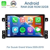 for Suzuki Grand Vitara Radio 2005-2019 Car Stereo Wireless/Wired Carplay Android Auto with 9" IPS Touchscreen GPS Navigation for Car Head Unit Built-in DSP with Free Backup Camera (4GB RAM+64GB ROM)