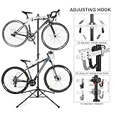 KONG MING CAR Bike Rack Garage Storage - 2 Bicycle Vertical Hanger Parking Rack Gravity Floor Storage Stand - Fully Adjustable Garage Bike Rack for Road, MTB, and Hybrid Bicycles