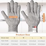 Potchen 15 Pairs Cut Resistant Gloves Level 5 Protection Cutting Anti Cut Gloves for Kitchen Fish Slicing and More (Medium)