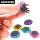 50 Pieces Whiteboard Magnets Round Colorful Magnets Circle Plastic Magnets for Magnetic Dry Erase Boards, Refrigerator, 1.2 Inch 5 Colors