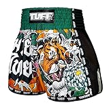 Tuff Sport Retro Muay Thai Shorts Boxing Shorts Classic Slim Cut MMA Kickboxing Workout Set Clothing Training (M, TUF-MSC105-YLW)