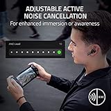 NEW Razer Hammerhead Pro HyperSpeed Wireless Gaming Earbuds for PC, PlayStation, Switch, Mobile: Adjustable ANC - Fast Wireless Charging Case - 30 Hr Battery - Bluetooth 5.3 - Chroma RGB - Black