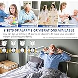 Hearkent 8 Vibrating Alarm Watch Medication Reminder Watch for Elderly Big Number Digital, Silent Alarm Wristband with Light and Timer 50 M Waterproof Watch