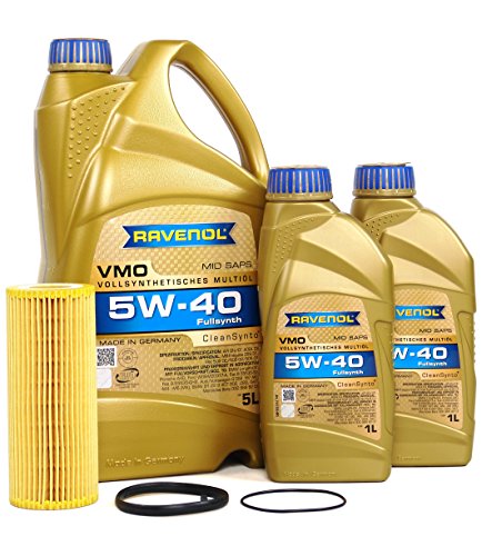 BLAU J1A5084-K Motor Oil Change Kit - Compatible with 2013-17 Audi Q5 w/ 6 Cylinder 3.0T Engine - 5w40 (Includes SQ5)