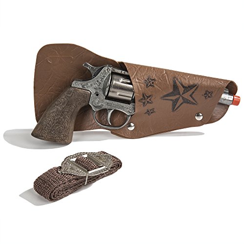 PARRIS CLASSIC QUALITY TOYS EST. 1936 - Billy The Kid Holster Set, Realistic Old Western Style Revolver, Solid Die-Cast Metal Pistol, Heavyweight Feel,8-Shot Ring Caps,Perfect Cowboy Role Play Toy