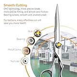 FOGOSP 6" Professional Hair Shears Set VG10 Japanese Stainless Steel Sharp Ergonomic Lightweight Regular Straight and Thinning Scissors for Barbers and Salon Professionals