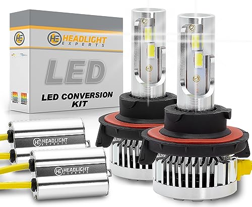 Headlight Experts H13 Dual Beam LED Kit for 2006 Hummer H3 Plug and Play 6000K 22,000 Lumens w/Canbus Built-In Error Free (Pack of 2) Fog Light