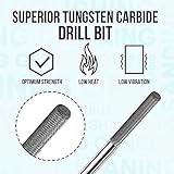 Makartt Cuticle Nail Drill Bit,Safety Tungsten Carbide Cuticle Remover Drill Bit Needle Bit Under Nail Cleaner Dead Skin Nail Prepare 3/32'' for Electric Nail File Nail Buffer Bit-3XF (Silver,Fine)