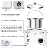 Single Wax Warmer Professional Electric Wax Heater Machine for Hair Removal, Large Wax Pot Paraffin Facial Skin Body SPA Salon Equipment with Adjustable Temperature Set